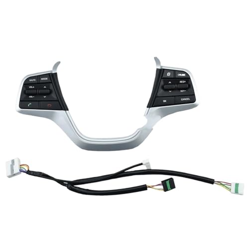 Multifunktions-Lenkradschalter Tempomat Lenkrad Bluetooth Tasten Für Hyundai Für ACCENT 2019 2020 2021 2022 2023(Silvery) von SGHFUVE