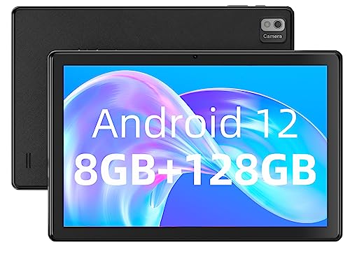 SGIN 10,1 Zoll Tablet Android 12, 8GB RAM 128GB ROM (256 GB erweiterbar), 1280 x 800 FHD IPS Octa Core bis zu 1,6 GHz, 5MP + 8MP Telecamera, Akku 6000 mAh 2,4 G/5G WiFi von SGIN