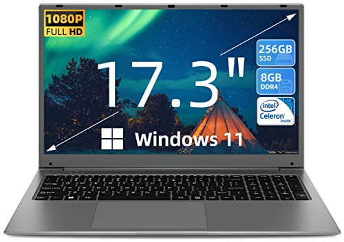 SGIN Laptop 17.3 Zoll, 8GB RAM 256GB SSD Notebook, Celeron Dual Core, Up to 2,8 GHz, FHD, 2.4/5.0G WiFi Bluetooth 4.2, erweiterbarer Speicher 512 GB TF SGIN Laptop 17.3 Zoll, 8GB RAM 256GB SSD Notebook, Celeron Dual Core, Up to 2,8 GHz, FHD, 2.4/5.0G WiFi Bluetooth 4.2, erweiterbarer Speicher 512 GB TF von SGIN
