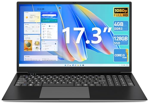 SGIN Laptop 17.3 Zoll 4GB RAM 128GB SSD ROM Notebook, Core I3, FHD IPS, 2 x USB 3.2, Bluetooth 4.2 Dual Band WiFi, Expandable Memory 512GB TF 7000mAh SGIN Laptop 17.3 Zoll 4GB RAM 128GB SSD ROM Notebook, Core I3, FHD IPS, 2 x USB 3.2, Bluetooth 4.2 Dual Band WiFi, Expandable Memory 512GB TF 7000mAh von SGIN