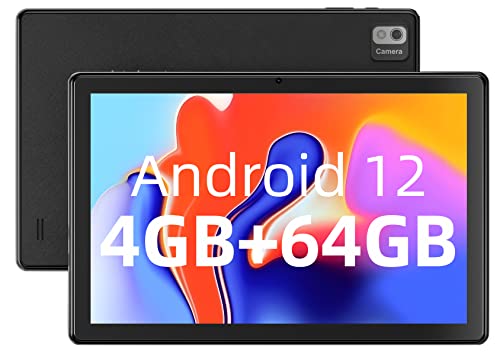 SGIN Tablet 10,1 Zoll 4 GB RAM 64GB ROM, Android 12 Octa-Core 2,0 GHz Tablet, 1280 x 800 IPS HD, 2MP + 5MP Kamera, 6000 mAh, 2,4 G/5 G WiFi, GPS + SIM, TF erweiterbar bis zu 128 GB von SGIN