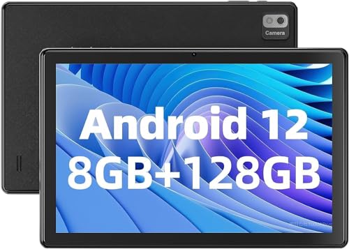 SGIN Tablet 10,1 Zoll Android 12, 8 GB RAM 128 GB ROM (256 GB erweiterbar), 1920 x 1200 FHD IPS, Octa-Core bis zu 1,6 GHz, 5 MP + 8 MP Telecamera, Akku 6000 mAh, 2,4 G/5 G WiFi, GPS von SGIN