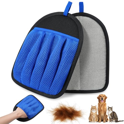 Tierhaarentferner Handschuh für Couch, Teppich & Autositze, Wiederverwendbarer Elektrostatischer Hund Katze Haarentfernungshandschuh, 5-Finger-Design für Möbel, Kleidung, Autoinnenraum, Magische von SGJGS