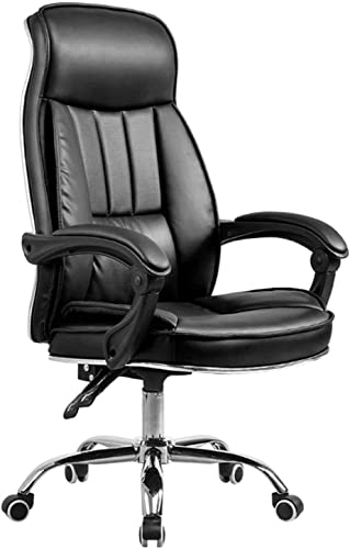Bürostuhl Drehbarer Schreibtischstuhl Computerstuhl Bürostuhl Verstellbarer, Dicker Bürostuhl Prächtiger, angehobener Drehstuhl mit Fußstütze Massagestuhl Creative S, Black von SGKOMN