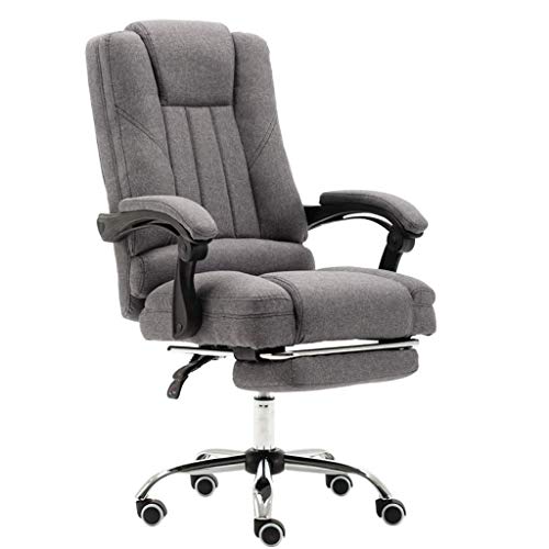 Bürostuhl Drehbarer Schreibtischstuhl Stuhl Bequemer Computerstuhl, Schreibtischstuhl aus Stoff, Rücksitz Liegender Boss Lazy Home Drehstuhl Bürostuhl, Gray von SGKOMN