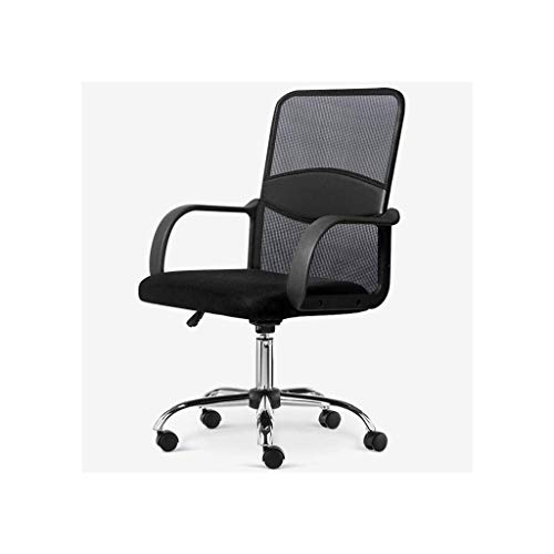Bürostuhl Gaming-Stuhl Computerstuhl Bürostuhl Schwarz, Ergonomischer Schreibtischstuhl mit Armlehne Computerstuhl mit Lordosenstütze Mittlere Rückenlehne Home Offi, Svart von SGKOMN