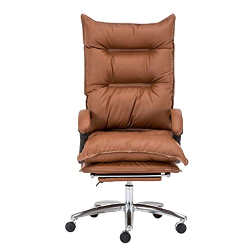 Bürostuhl Schreibtischstuhl Computerstuhl Rosa Gaming Stuhl, Bürostuhl Computerstuhl mit Fußstütze Hohe Rückenlehne Ergonomischer Schreibtischstuhl mit Verstellbarem, Brown von SGKOMN