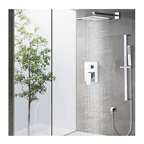 Duschsystem, Wandmontage, 2-Funktions-Duscharmaturen-Sets, komplett mit Regenduschkopf, Handbrause, 16 Zoll(16in) von SGKOMN