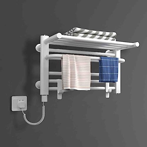 Elektrisch beheizter Handtuchhalter-Heizkörper, an der Wand montierter Handtuchwärmer aus Kohlenstoffstahl mit oberem Ablagefach, intelligenter thermostatischer Handtuchtrock, White-220V Left Line Elektrisch beheizter Handtuchhalter-Heizkörper, an der Wand montierter Handtuchwärmer aus Kohlenstoffstahl mit oberem Ablagefach, intelligenter thermostatischer Handtuchtrock, White-220V Left Line von SGKOMN