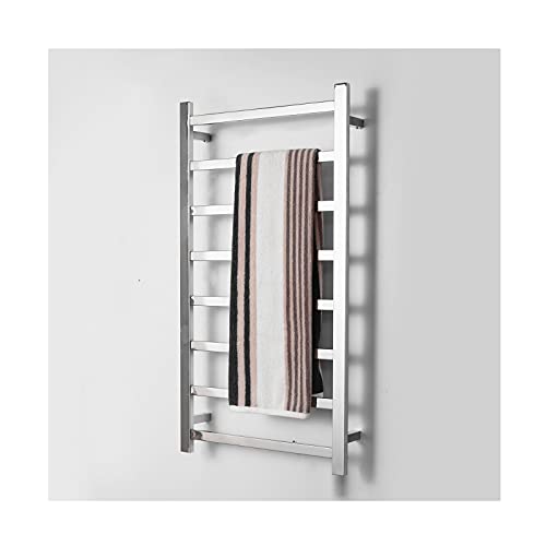 Elektrischer Handtuchwärmer, beheizte Handtuchhalter mit 8 Stangen für Badezimmer, wasserdichter Handtuchhalter aus Edelstahl zur Wandmontage, quadratischer beheizter Wäsches, Plug in Elektrischer Handtuchwärmer, beheizte Handtuchhalter mit 8 Stangen für Badezimmer, wasserdichter Handtuchhalter aus Edelstahl zur Wandmontage, quadratischer beheizter Wäsches, Plug in von SGKOMN