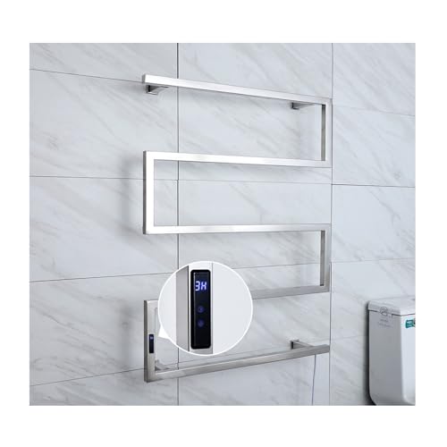 Elektrischer Handtuchwärmer mit 5 Stangen, beheizter Handtuchhalter zur Wandmontage, Handtuchtrockner für Badezimmer mit Timer, intelligenter Temperaturregelung und LCD-Displ, Silver-Plug In Elektrischer Handtuchwärmer mit 5 Stangen, beheizter Handtuchhalter zur Wandmontage, Handtuchtrockner für Badezimmer mit Timer, intelligenter Temperaturregelung und LCD-Displ, Silver-Plug In von SGKOMN