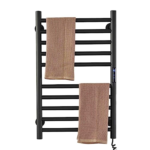 Handtuchwärmer, elektrische Handtuchständer zur Wandmontage, elektrisch beheizter Handtuchwärmer mit 10 Stangen, intelligenter thermostatischer Handtuchtrockner aus Edelstahl, Black-110V Right Line Handtuchwärmer, elektrische Handtuchständer zur Wandmontage, elektrisch beheizter Handtuchwärmer mit 10 Stangen, intelligenter thermostatischer Handtuchtrockner aus Edelstahl, Black-110V Right Line von SGKOMN