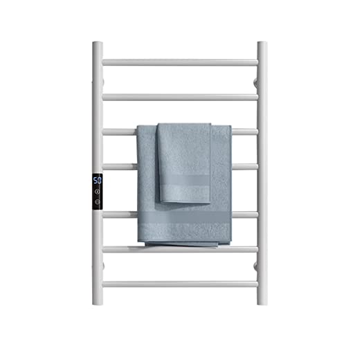 Handtuchwärmer zur Wandmontage, mit integriertem Timer, 7 Stangen, elektrischer Handtuchwärmer aus Edelstahl für Badezimmer, 80 W, mit Temperaturregelung, Hardwired Handtuchwärmer zur Wandmontage, mit integriertem Timer, 7 Stangen, elektrischer Handtuchwärmer aus Edelstahl für Badezimmer, 80 W, mit Temperaturregelung, Hardwired von SGKOMN