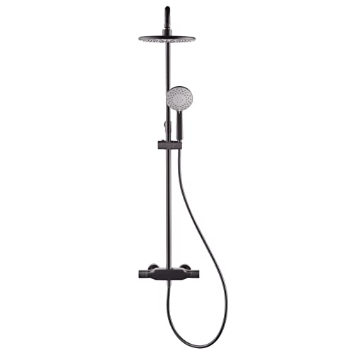 Luxuriöses Regenduschsystem für Badezimmer, höhenverstellbare Duscharmatur-Sets mit Badewanneneinlauf, Duschkopf und Handbrause von SGKOMN