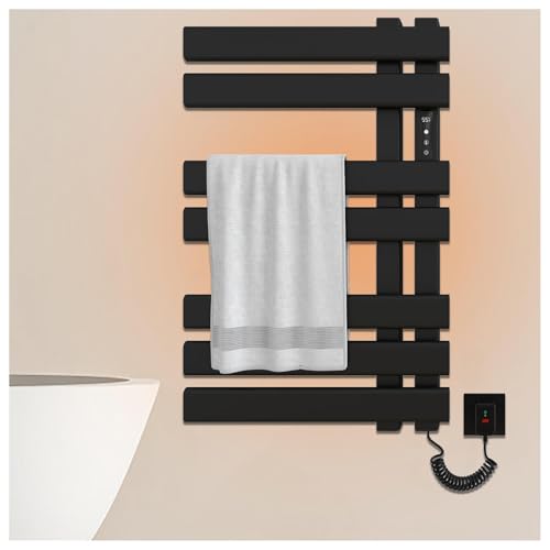 SGKOMN Beheizte Handtuchhalter für Badezimmer, Elektrische Handtuchwärmer für Badezimmer mit Timer, LED-Anzeige, ständige Temperaturregelung, Handtuchheizung zur Wandmontage, fest v, B-Black SGKOMN Beheizte Handtuchhalter für Badezimmer, Elektrische Handtuchwärmer für Badezimmer mit Timer, LED-Anzeige, ständige Temperaturregelung, Handtuchheizung zur Wandmontage, fest v, B-Black von SGKOMN