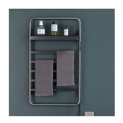 SGKOMN Beheizter Handtuchhalter, elektrischer Handtuchwärmer zur Wandmontage mit oberer Ablage, Handtuchtrockner aus Edelstahl mit integrierter 1-24-Stunden-Temperatureinstellung, A Gray SGKOMN Beheizter Handtuchhalter, elektrischer Handtuchwärmer zur Wandmontage mit oberer Ablage, Handtuchtrockner aus Edelstahl mit integrierter 1-24-Stunden-Temperatureinstellung, A Gray von SGKOMN