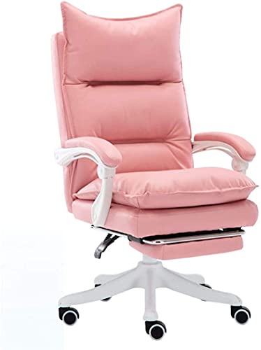 SGKOMN Büro-Computerstuhl, Computer-Schreibtischstuhl, Computerstuhl, Bürostuhl mit Rückenlehne, ergonomische Taillenstütze, Fußstütze, Spielstuhl, Geschenk-Schreibtischstu, Pink von SGKOMN