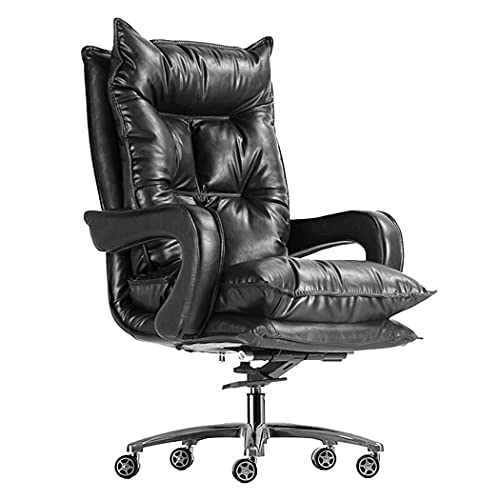 SGKOMN Büro-Computerstuhl, ergonomischer Schreibtischstuhl, 360-Grad-Drehstuhl, Dickes Sitzkissen mit einziehbarer Fußstütze und Metallbasis für das Home Office,B, K SGKOMN Büro-Computerstuhl, ergonomischer Schreibtischstuhl, 360-Grad-Drehstuhl, Dickes Sitzkissen mit einziehbarer Fußstütze und Metallbasis für das Home Office,B, K von SGKOMN
