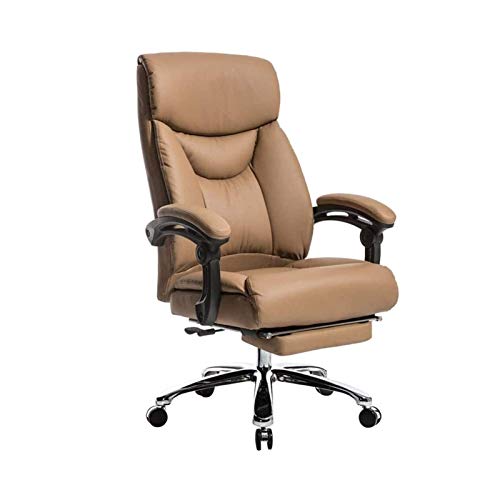 SGKOMN Bürostühle Home Office Schreibtischstühle Chefsessel Möbel Chefsessel Liegestuhl Computerstuhl Bürostuhl Bequemer Stuhl Drehstuhl Braun von SGKOMN