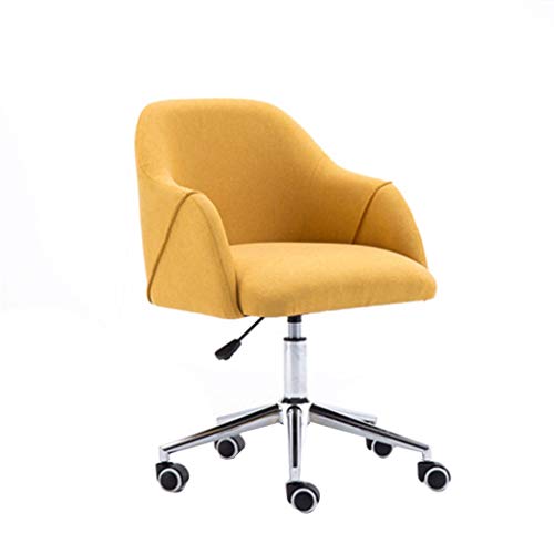 SGKOMN Bürostuhl Drehbarer Schreibtischstuhl Home-Office-Stuhl Ergonomischer Schreibtischstuhl mit Armlehnen für Konferenzraum oder Büromöbel Computerstuhl und Gaming-Stuh, Yellow von SGKOMN
