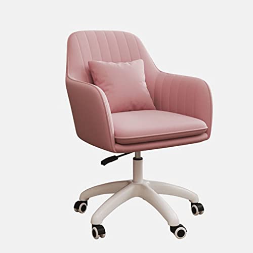 SGKOMN Bürostuhl Gaming-Stuhl Computerstuhl Computerstuhl Home-Office-Stühle Moderne Einfachheit Gaming-Stuhl Mode Lässiger Schreibtischstuhl Schlafzimmer-Rückenlehne Compu, Roze von SGKOMN