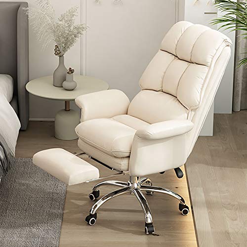 SGKOMN Bürostuhl Gaming-Stuhl Computerstuhl Höhenverstellbarer Drehstuhl PU-Leder-Chefsessel für Arbeit, Konferenz, Arbeitszimmer, Ergonomischer Computerstuhl mit hoher Rüc, Rice White-60x114 SGKOMN Bürostuhl Gaming-Stuhl Computerstuhl Höhenverstellbarer Drehstuhl PU-Leder-Chefsessel für Arbeit, Konferenz, Arbeitszimmer, Ergonomischer Computerstuhl mit hoher Rüc, Rice White-60x114 von SGKOMN