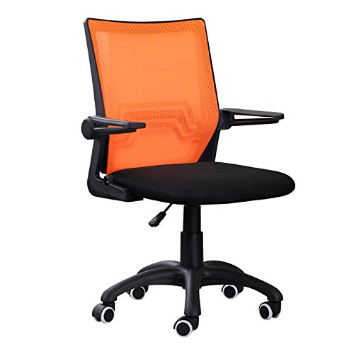 SGKOMN Bürostuhl Gaming-Stuhl Computerstuhl Verstellbarer Schreibtischstuhl Moderner Chefsessel Drehstuhl für Zuhause, Ergonomischer Computerstuhl aus Netzgewebe, Bürostuhl, Orange-19x19x18inch von SGKOMN
