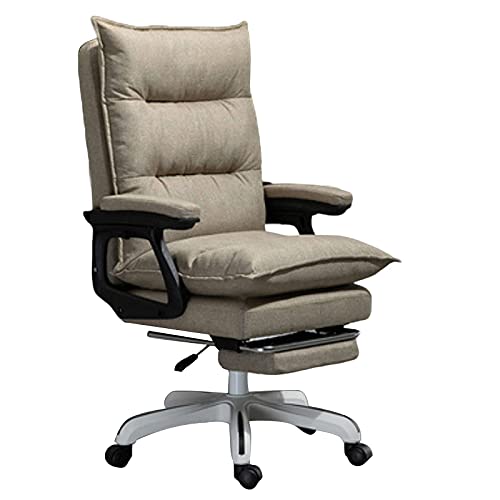 SGKOMN Bürostuhl Schreibtischstuhl Computerstuhl Computerstühle für Erwachsene Bequemer, Verstellbarer Gaming-Stuhl Home-Office-Stuhl Hellgrauer Stoff-Schreibtischstuhl mit von SGKOMN