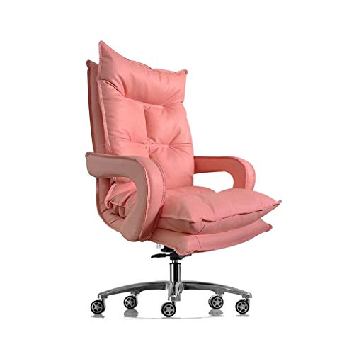 SGKOMN Bürostuhl Schreibtischstuhl Leder Chefsessel Bürostuhl, Business Drehstuhl Lift Chefsessel, Ergonomischer Computer Home Liegesessel, Pink SGKOMN Bürostuhl Schreibtischstuhl Leder Chefsessel Bürostuhl, Business Drehstuhl Lift Chefsessel, Ergonomischer Computer Home Liegesessel, Pink von SGKOMN