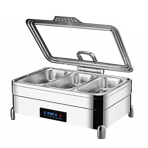 SGKOMN Buffet-Speisenwärmer, kommerzieller Buffet-Herd, Chafing Dish, Buffet-Set, Chafing Dishes, hydraulische Welle, geräuschlose Öffnungskapazität, C-Perforated von SGKOMN