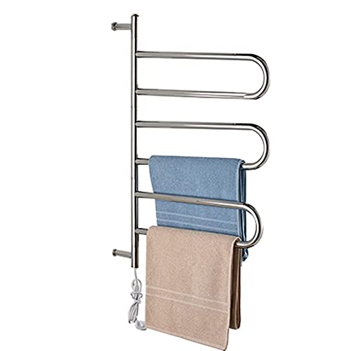 SGKOMN Elektrisch beheizter Handtuchhalter, 180° drehbarer Handtuchwärmer zur Wandmontage, beheizter Handtuchhalter aus Edelstahl 304 für das Badezimmer, mit wasserdichtem Schalter, Plug in SGKOMN Elektrisch beheizter Handtuchhalter, 180° drehbarer Handtuchwärmer zur Wandmontage, beheizter Handtuchhalter aus Edelstahl 304 für das Badezimmer, mit wasserdichtem Schalter, Plug in von SGKOMN