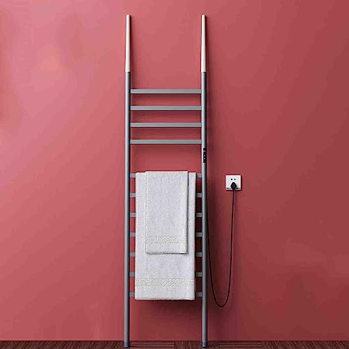 SGKOMN Elektrischer Handtuchwärmer, Badezimmerleiter-Heizkörper, moderner Handtuchwärmer, bodenstehender Handtuchhalter aus Edelstahl mit Timer, Grey1-220V Right Line SGKOMN Elektrischer Handtuchwärmer, Badezimmerleiter-Heizkörper, moderner Handtuchwärmer, bodenstehender Handtuchhalter aus Edelstahl mit Timer, Grey1-220V Right Line von SGKOMN
