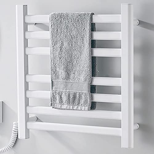 SGKOMN Elektrischer Handtuchwärmer, Handtuchhalter, Handtuchwärmer, Wandmontage, Edelstahl, Handtuchwärmer für Badezimmer, tragbarer elektrischer Handtuchwärmer aus Aluminium mit 4, White-Left 50CM SGKOMN Elektrischer Handtuchwärmer, Handtuchhalter, Handtuchwärmer, Wandmontage, Edelstahl, Handtuchwärmer für Badezimmer, tragbarer elektrischer Handtuchwärmer aus Aluminium mit 4, White-Left 50CM von SGKOMN