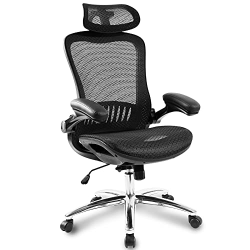 SGKOMN Ergonomischer Netzstuhl, Computerstuhl, Schreibtischstuhl mit Rädern und Armlehnen, Drehbarer Chefsessel für die Arbeit, Gaming, Zuhause, dick gepolstert SGKOMN Ergonomischer Netzstuhl, Computerstuhl, Schreibtischstuhl mit Rädern und Armlehnen, Drehbarer Chefsessel für die Arbeit, Gaming, Zuhause, dick gepolstert von SGKOMN