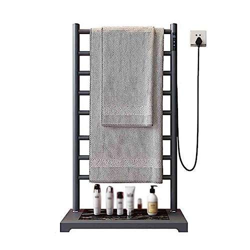 SGKOMN Freistehender elektrischer Handtuchhalter, tragbarer, bodenstehender mobiler Badetuchtrockner, Handtuchwärmer aus Edelstahl mit Zeitschalter, Black-55x20x94.5cm SGKOMN Freistehender elektrischer Handtuchhalter, tragbarer, bodenstehender mobiler Badetuchtrockner, Handtuchwärmer aus Edelstahl mit Zeitschalter, Black-55x20x94.5cm von SGKOMN