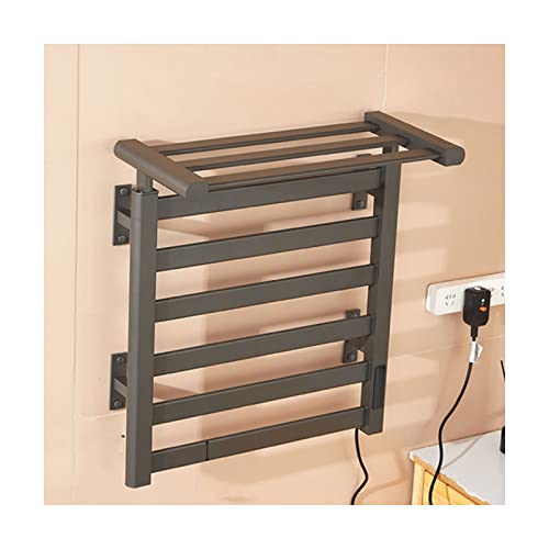 SGKOMN Handtuchwärmer, beheizter Handtuchhalter mit thermostatischer Heizung zum Trocknen von Handtüchern auf dem oberen Regal, 190 W, Handtuchwärmer mit Temperaturregelung, 530 mm, Right Out von SGKOMN