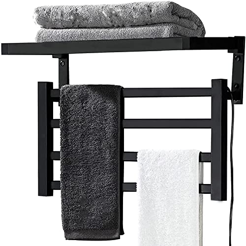 SGKOMN Handtuchwärmerhalter für elektrische Heizungen, an der Wand montierter Handtuchhalter aus Aluminiumlegierung, Heizkörper-Handtuchhalter mit 4 Vierkantrohrstangen, Handtuchtro, Black SGKOMN Handtuchwärmerhalter für elektrische Heizungen, an der Wand montierter Handtuchhalter aus Aluminiumlegierung, Heizkörper-Handtuchhalter mit 4 Vierkantrohrstangen, Handtuchtro, Black von SGKOMN