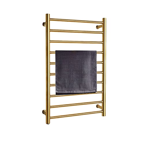 SGKOMN Heizkörper Zentralheizung Leiter, Handtuchhalter Heizkörper, Handtuchhalter Heizkörper Zentralheizung Leiter Rad Badezimmer Flache Panel Beheizt Handtuchhalter Leiter Heizkör, Gold-Hardwired von SGKOMN
