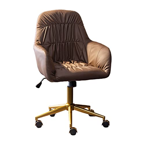 SGKOMN Home-Office-Stuhl auf Rollen, Schreibtischstuhl aus PU-Leder, drehbarer Computerstuhl mit Armlehnen und bequemer Rückenlehne, für Wohnzimmer, Schminken, Lernen, Brown SGKOMN Home-Office-Stuhl auf Rollen, Schreibtischstuhl aus PU-Leder, drehbarer Computerstuhl mit Armlehnen und bequemer Rückenlehne, für Wohnzimmer, Schminken, Lernen, Brown von SGKOMN