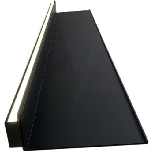 Schwebendes Regal, doppelseitige, lichtemittierende Regale aus Aluminiumlegierung, kreatives Bücherregal zum Aufhängen an der Wand, schwebende, an der Wand montierte Ausstellung(Black 150x28cm) von SGKOMN