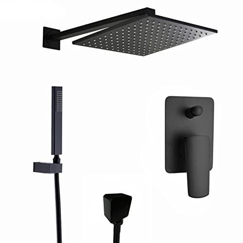 Wandduschsystem, Badezimmer-Regenduschen-Wasserhahn-Set komplett mit Handbrause-Kombination, Duschkopf, 10 Zoll(8inch) von SGKOMN