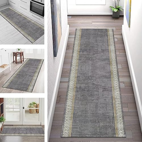 Läufer Teppich Flur Küche Waschbar rutschfest Küchenläufer Meterware 40X180CM Grau Weiß Braun Lang Teppichläufer Teppichmatte Dauerhaft für Korridor Wohnzimmer Schlafzimmer Anpassbar Modern Läufer Läufer Teppich Flur Küche Waschbar rutschfest Küchenläufer Meterware 40X180CM Grau Weiß Braun Lang Teppichläufer Teppichmatte Dauerhaft für Korridor Wohnzimmer Schlafzimmer Anpassbar Modern Läufer von SGLGSTORE