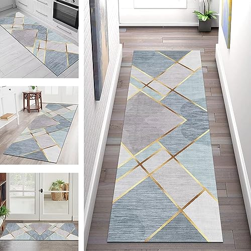 Läufer Teppich Flur Küche Waschbar rutschfest Küchenläufer Meterware 80X500CM Grau Grün Gold Lang Teppichläufer Teppichmatte Dauerhaft für Korridor Wohnzimmer Schlafzimmer Anpassbar Modern Läufer Läufer Teppich Flur Küche Waschbar rutschfest Küchenläufer Meterware 80X500CM Grau Grün Gold Lang Teppichläufer Teppichmatte Dauerhaft für Korridor Wohnzimmer Schlafzimmer Anpassbar Modern Läufer von SGLGSTORE