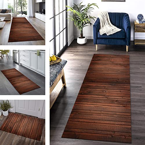 SGLGSTORE Läufer Teppich Lang Flur rutschfest Waschbar Modern Küchen Teppichmatten, Rot Holzmaserung Kücheläufer Anpassbar Schlafzimmer Esszimmer Teppichläufer Meterware (Color : A, Size : 90x500cm SGLGSTORE Läufer Teppich Lang Flur rutschfest Waschbar Modern Küchen Teppichmatten, Rot Holzmaserung Kücheläufer Anpassbar Schlafzimmer Esszimmer Teppichläufer Meterware (Color : A, Size : 90x500cm von SGLGSTORE
