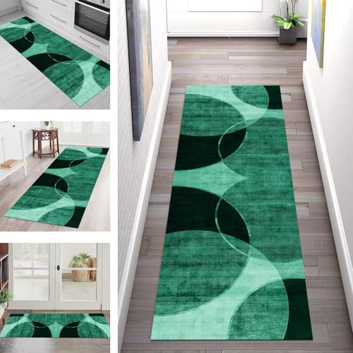 SGLGSTORE Teppich Läufer Flur Küche rutschfest Waschbar Schmutzfangmatte 100X350CM Teppichläufer Kücheläufer Grün Teppichmatte Wohnzimmer Schlafzimmer Esszimmer Flurteppich Schmutzfangteppich SGLGSTORE Teppich Läufer Flur Küche rutschfest Waschbar Schmutzfangmatte 100X350CM Teppichläufer Kücheläufer Grün Teppichmatte Wohnzimmer Schlafzimmer Esszimmer Flurteppich Schmutzfangteppich von SGLGSTORE