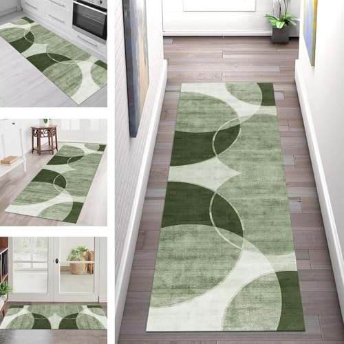 SGLGSTORE Teppich Läufer Flur Küche rutschfest Waschbar Schmutzfangmatte 100X400CM Teppichläufer Kücheläufer Grün Teppichmatte Wohnzimmer Schlafzimmer Esszimmer Flurteppich Schmutzfangteppich SGLGSTORE Teppich Läufer Flur Küche rutschfest Waschbar Schmutzfangmatte 100X400CM Teppichläufer Kücheläufer Grün Teppichmatte Wohnzimmer Schlafzimmer Esszimmer Flurteppich Schmutzfangteppich von SGLGSTORE