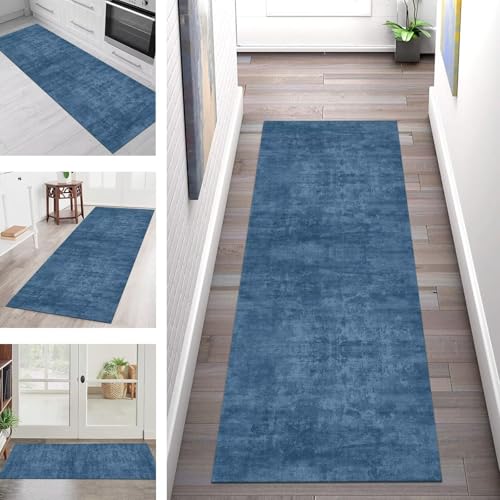 SGLGSTORE Teppich Läufer Flur Küche rutschfest Waschbar Schmutzfangmatte 100X500CM Teppichläufer Kücheläufer Dunkelblau Teppichmatte Wohnzimmer Schlafzimmer Esszimmer Flurteppich Schmutzfangteppich SGLGSTORE Teppich Läufer Flur Küche rutschfest Waschbar Schmutzfangmatte 100X500CM Teppichläufer Kücheläufer Dunkelblau Teppichmatte Wohnzimmer Schlafzimmer Esszimmer Flurteppich Schmutzfangteppich von SGLGSTORE