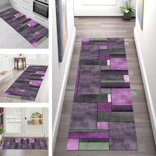 SGLGSTORE Teppich Läufer Flur Küche rutschfest Waschbar Schmutzfangmatte 110X150CM Teppichläufer Kücheläufer Violett Grün Teppichmatte Meterware Wohnzimmer Schlafzimmer Flurteppich Schmutzfangteppich SGLGSTORE Teppich Läufer Flur Küche rutschfest Waschbar Schmutzfangmatte 110X150CM Teppichläufer Kücheläufer Violett Grün Teppichmatte Meterware Wohnzimmer Schlafzimmer Flurteppich Schmutzfangteppich von SGLGSTORE