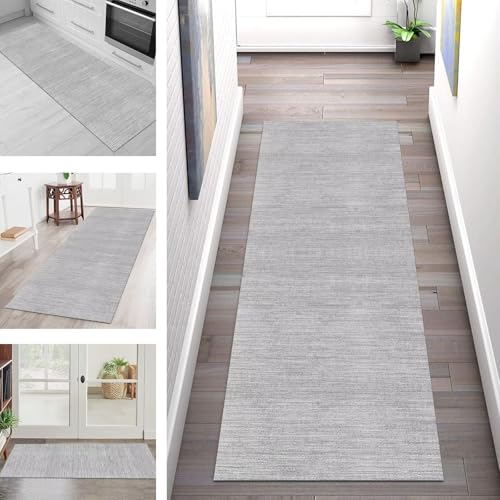 SGLGSTORE Teppich Läufer Flur Küche rutschfest Waschbar Schmutzfangmatte 110X450CM Teppichläufer Kücheläufer Hellgrau Teppichmatte Meterware Wohnzimmer Schlafzimmer Esszimmer Flurteppich SGLGSTORE Teppich Läufer Flur Küche rutschfest Waschbar Schmutzfangmatte 110X450CM Teppichläufer Kücheläufer Hellgrau Teppichmatte Meterware Wohnzimmer Schlafzimmer Esszimmer Flurteppich von SGLGSTORE