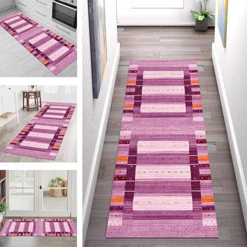 SGLGSTORE Teppich Läufer Flur Küche rutschfest Waschbar Schmutzfangmatte 110X450CM Teppichläufer Küchenläufer Teppichmatten Rosa Violett Orange Wohnzimmer Schlafzimmer Meterware Schmutzfangteppich SGLGSTORE Teppich Läufer Flur Küche rutschfest Waschbar Schmutzfangmatte 110X450CM Teppichläufer Küchenläufer Teppichmatten Rosa Violett Orange Wohnzimmer Schlafzimmer Meterware Schmutzfangteppich von SGLGSTORE
